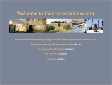 Tablet Screenshot of italy-reservations.com